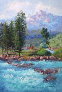 Tahir Bilal Ummi, 20 x 30 Inch, Oil on Canvas, Landscape Painting, AC-TBL-041